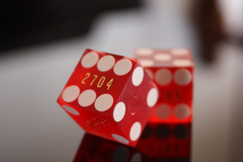 two red dices, HD wallpaper