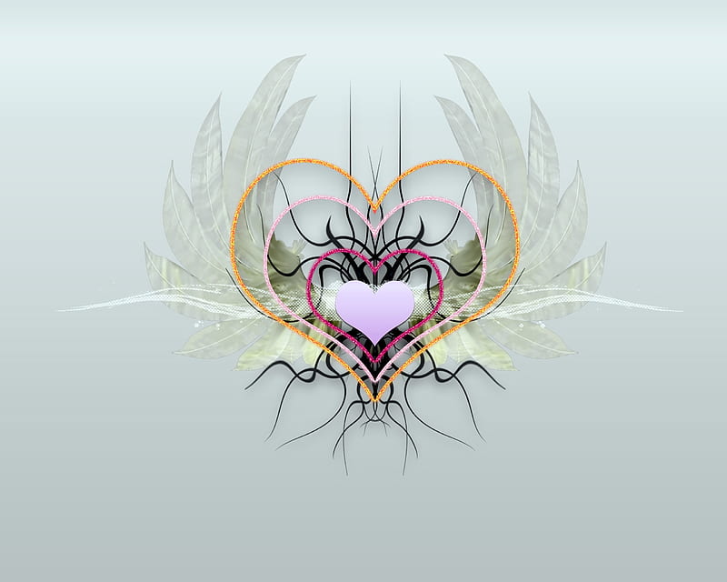 Angel Hearts, angel, art, background, best, heart, love, nice, HD wallpaper  | Peakpx