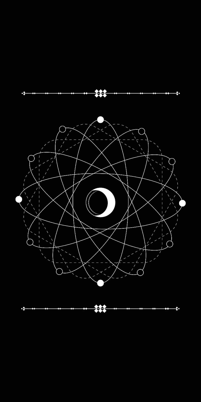 pentagons, eclipse , symbols, sign, abstract, HD phone wallpaper
