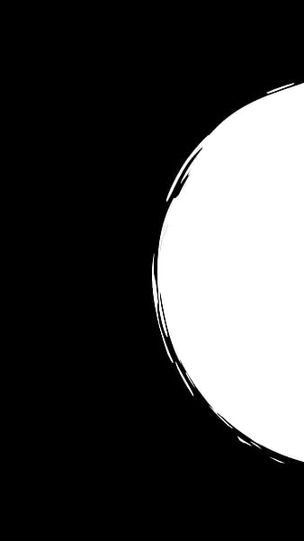 Minimalism, half circle, spot, white, black, abstract, HD phone wallpaper |  Peakpx