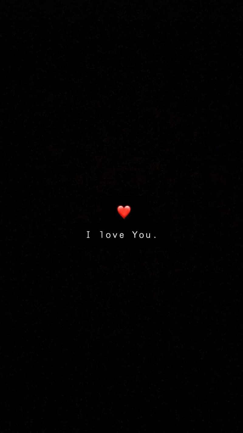 I Love You Wala, Small Red Heart, black background, HD phone wallpaper