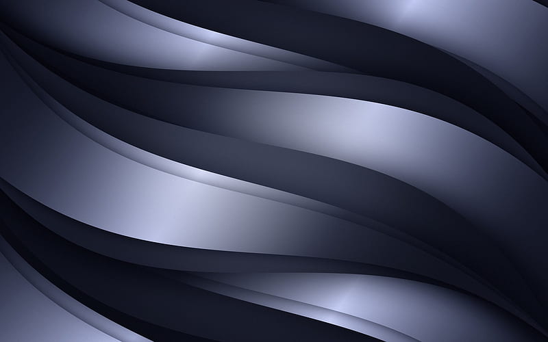 Texture, glossy, black, abstract, blue, HD wallpaper