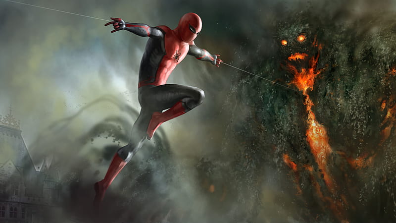 Spider Man Farfrom Home, spiderman-far-from-home, spiderman, superheroes, digital-art, artwork, artstation, HD wallpaper