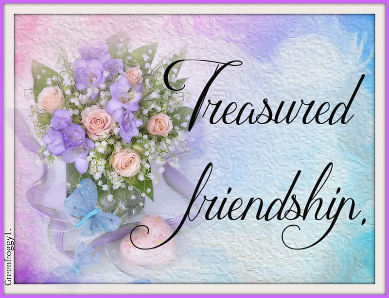 TREASURED FRIENDSHIP, COMMENT, FRIENDSHIP, TREASURED, CARD, HD wallpaper