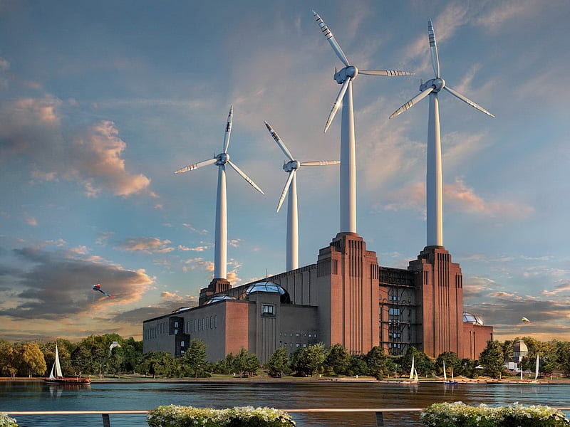 Wind Power, architecture, modern, turbines, clean, energy, HD wallpaper