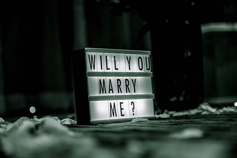 Will You Marry Me ? signage, HD wallpaper