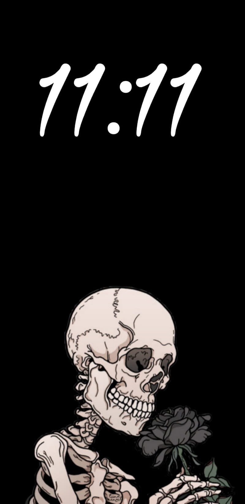 Skull11, 11, broken, dead, flower, skull, HD phone wallpaper