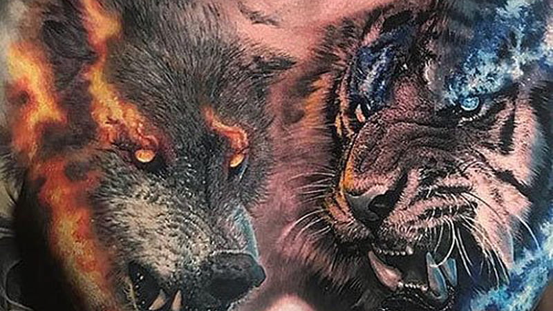 Wolf Tattoo Tiger Tattoo For Men Wolf Tattoo, HD wallpaper