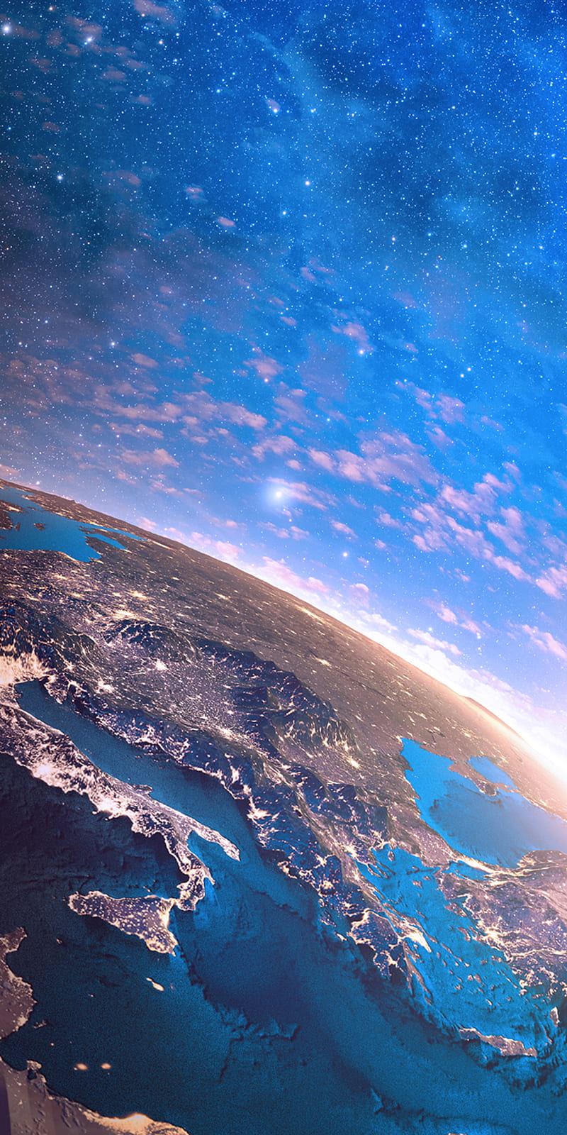 Earth, blue, galaxy, sky, space, HD phone wallpaper