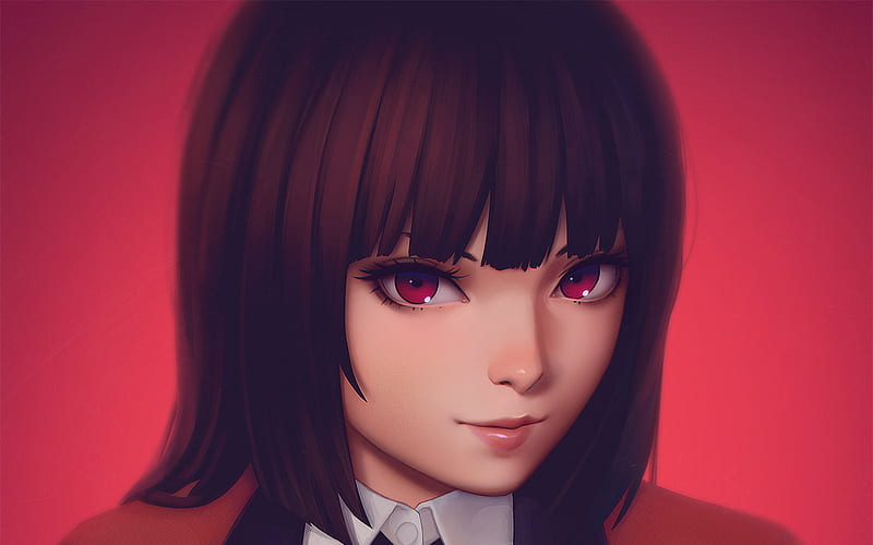 Yumeko Jabami, manga, art, Kakegurui, HD wallpaper