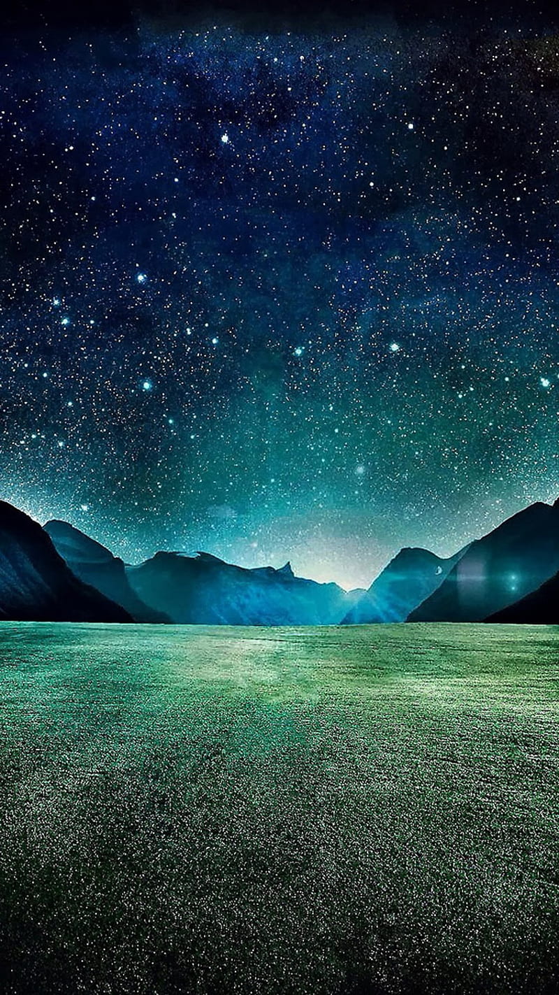 Night, moon, sky, stars, HD phone wallpaper