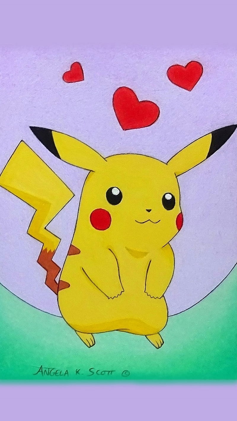 pikachu in love drawing