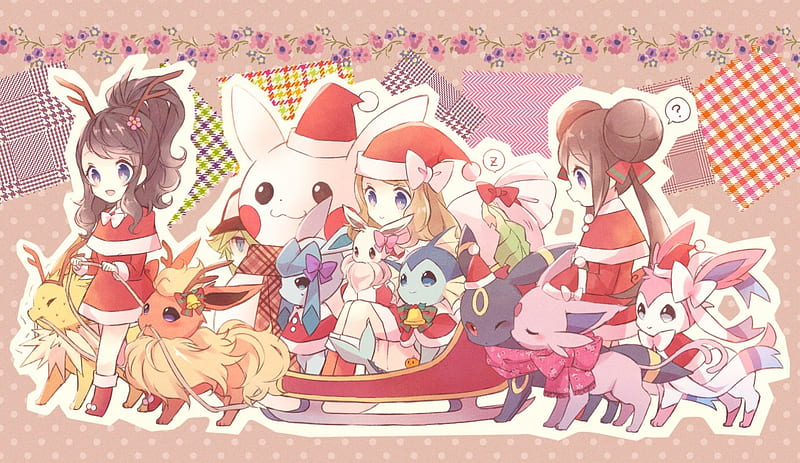 Download Kawaii Christmas Tree Cat Wallpaper  Wallpaperscom