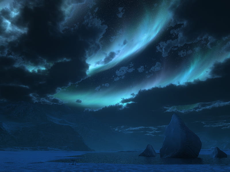 Aurora borealis, cloud, borealis, aurora, nature, sky, HD wallpaper ...