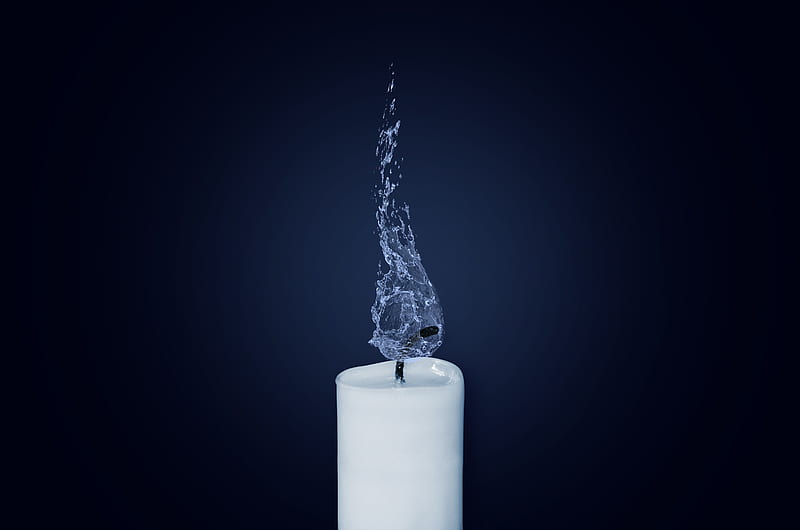 Candle Water Flame Illustration, candle, water, flame, illustration, hop, HD wallpaper