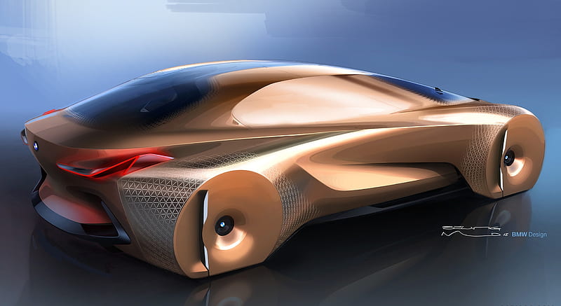 BMW Vision Next 100 Concept - Design Sketch , car, HD wallpaper