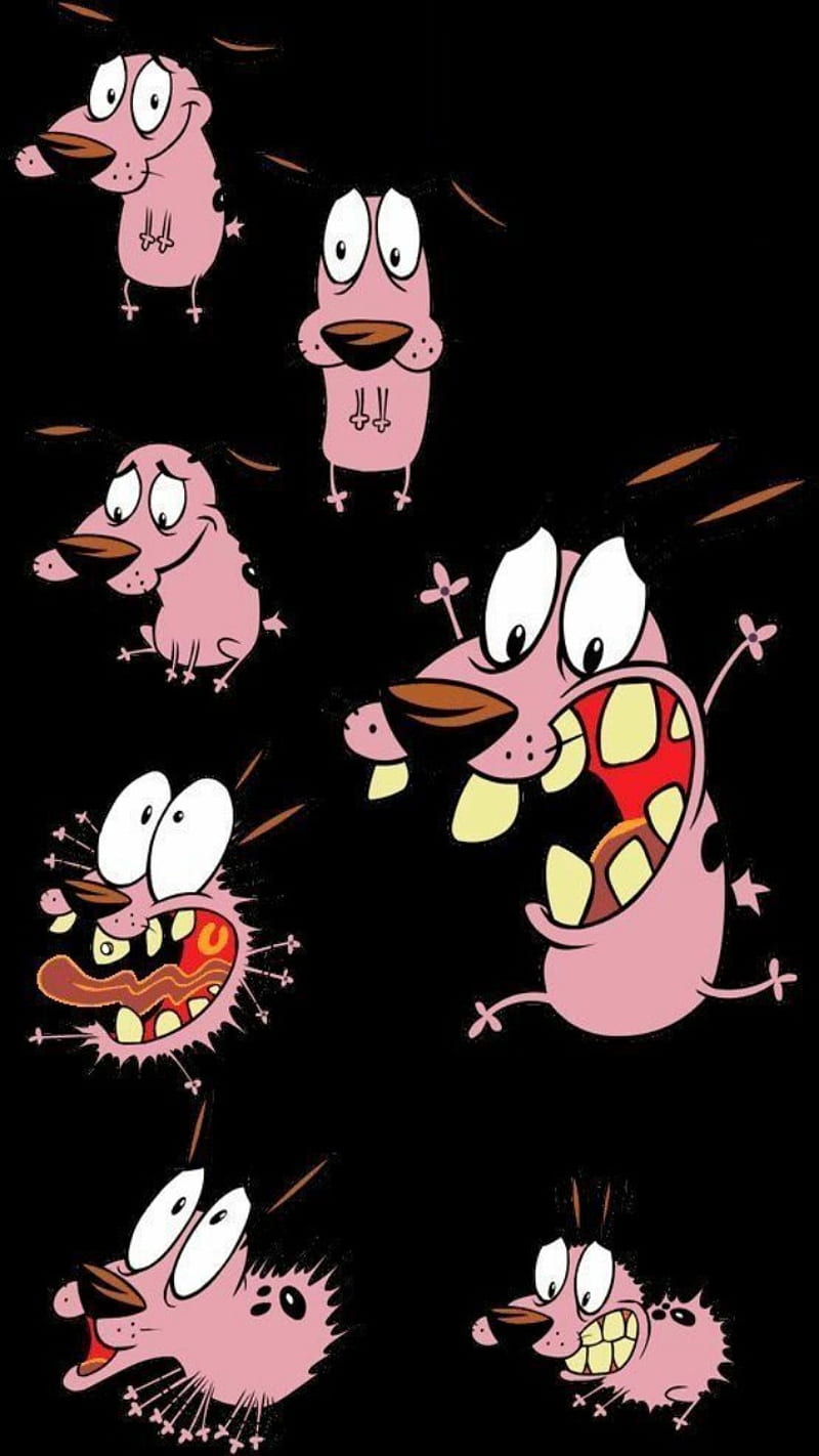 Faces Of Courage, cartoon, cartoon network, courage the cowardly dog, dog,  drawings, HD phone wallpaper | Peakpx