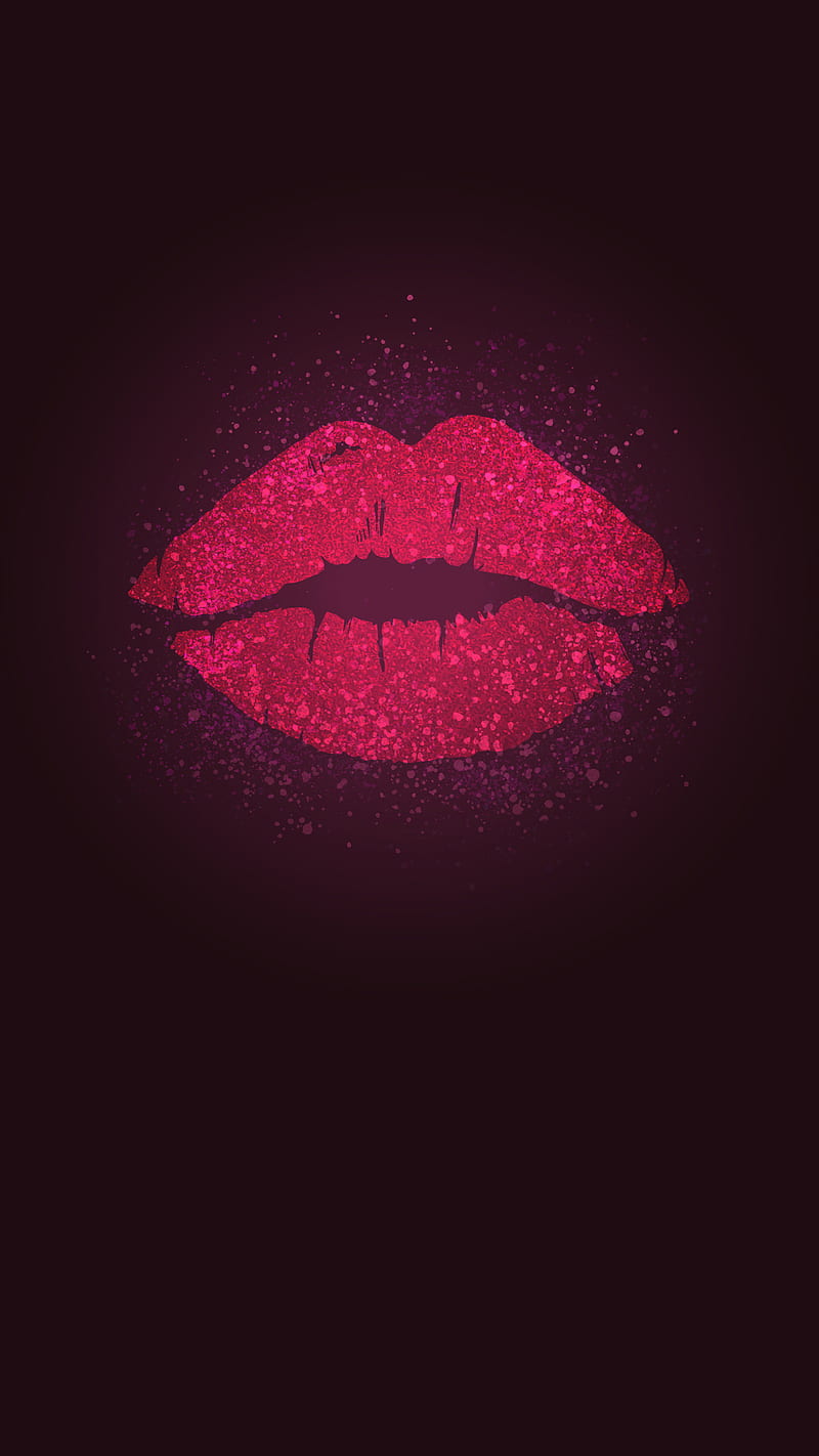 One Kiss, cosmetics, cosmetology, glitter, kiss mark, kisses, lip gloss, lipstick, love, makeup, mauve, pink, purple, red, smooch, sparkle, HD phone wallpaper