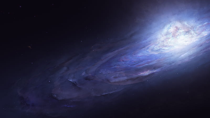 Andromeda Galaxy, galaxy, digital-universe, artist, digital-art, HD wallpaper