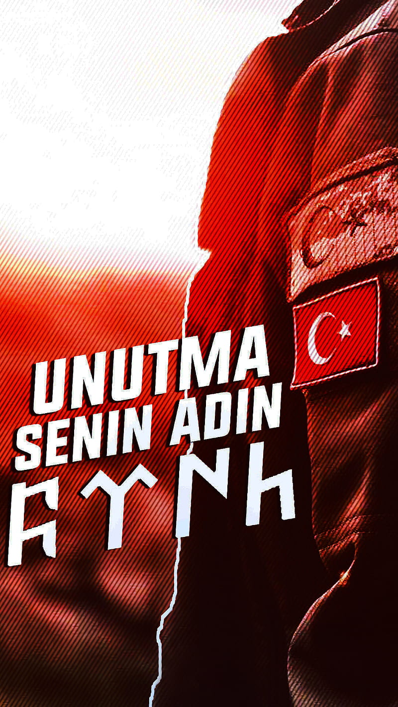 adin turk unutma, asker, bayragi, flag, military, silah, turk askeri, HD phone wallpaper