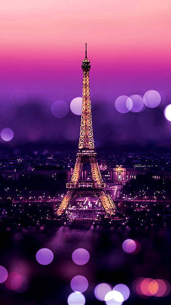 Premium AI Image  Optical Illusions of Paris Eiffel Tower Sunset Wallpaper  in Picassoesque Style with Neon Color Pale
