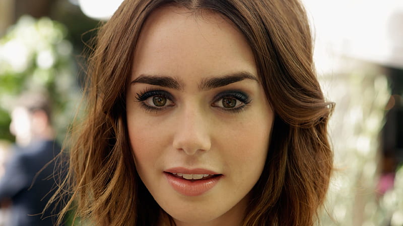 Lily Collins Cute, lily-collins, girls, celebrities, model, HD wallpaper
