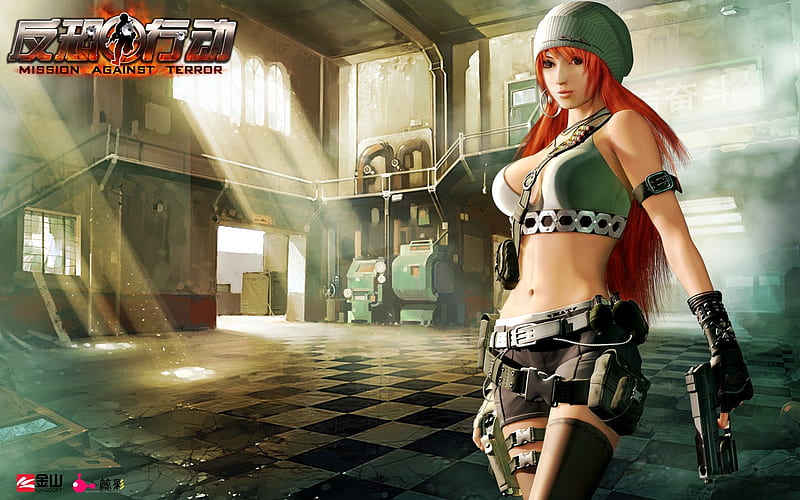 Anti-terrorist operation game girl3, HD wallpaper