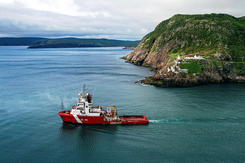 Canadian Coast Guard, nature, water, sea, landscape, HD wallpaper