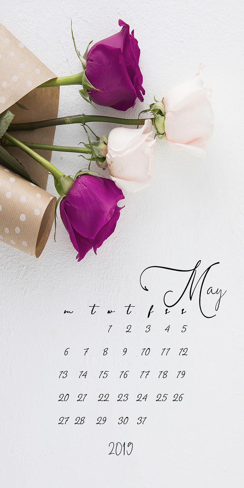 may 2019 calendar, flowers, rose, roses, spring, HD phone wallpaper