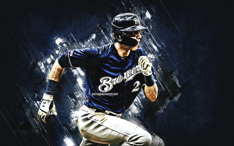 Download Christian Yelich Brewers Poster Wallpaper