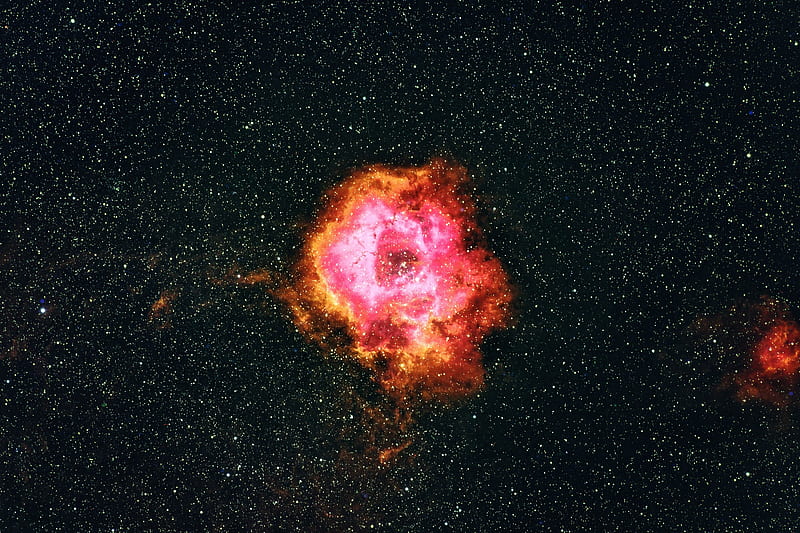 rosette nebula, nebula, stars, space, red, HD wallpaper