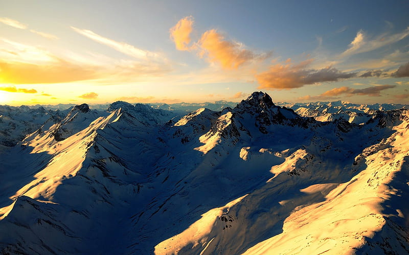 swiss alps-Natural landscape, HD wallpaper