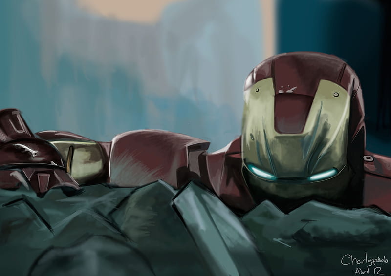 Iron Man New Art, iron-man, superheroes, , artist, HD wallpaper