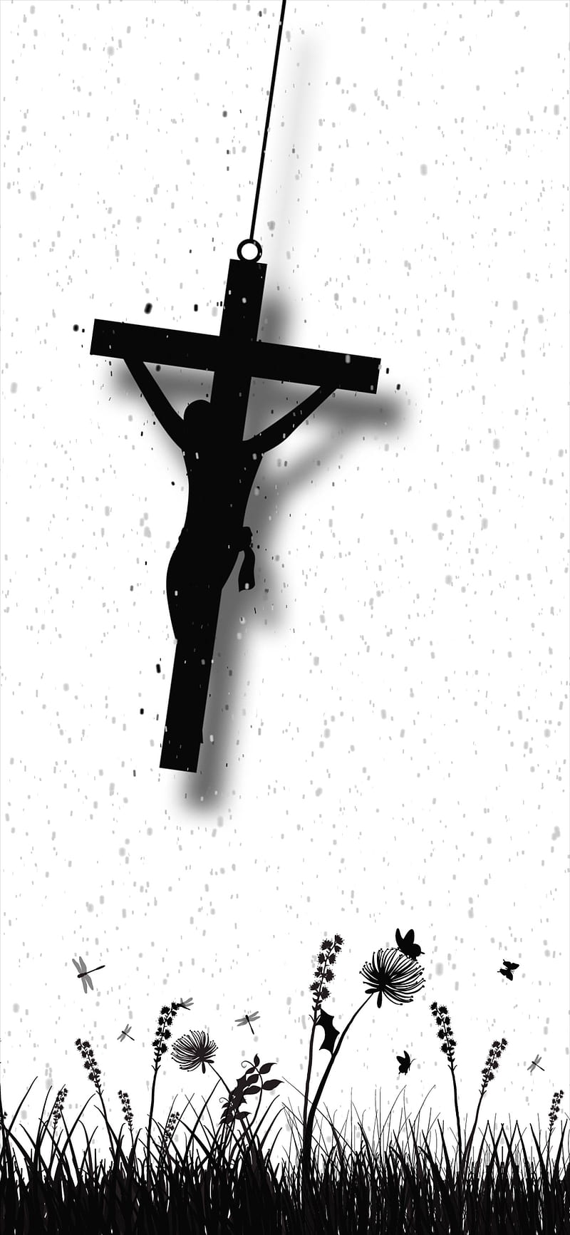 Jesus Cross - Black Background Wallpaper Download | MobCup