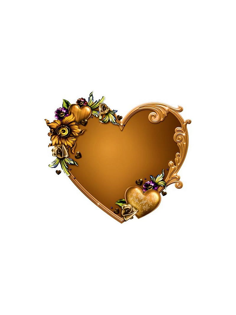 Golden Heart, love, painting, love, gold, nice, background, os, corazones,  HD phone wallpaper | Peakpx