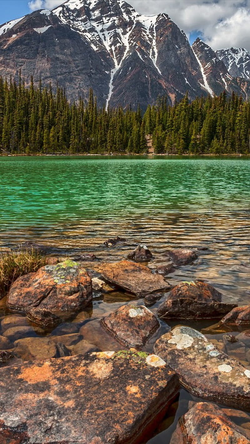 Nature, imagine, lac, mountain, ocean, HD phone wallpaper