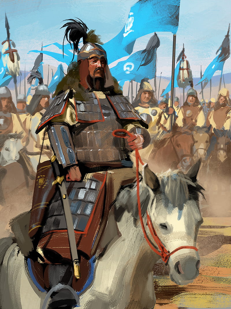 Mongol invasion, altai, genghis, mongol warrior, mongols, noker, nomand, samurai, turk, turk warrior, warrior, HD phone wallpaper