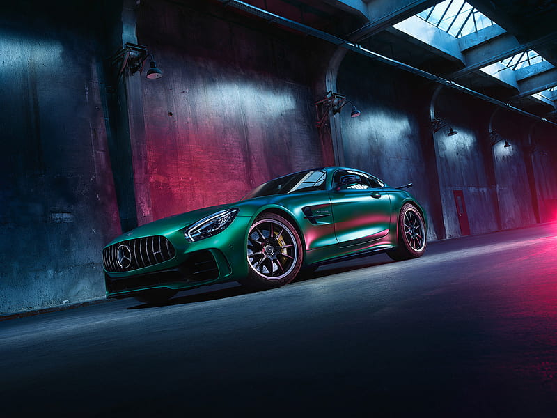 Green Mercedes Benz Amg GT, mercedes-amg-gt, mercedes, carros, behance, artist, HD wallpaper