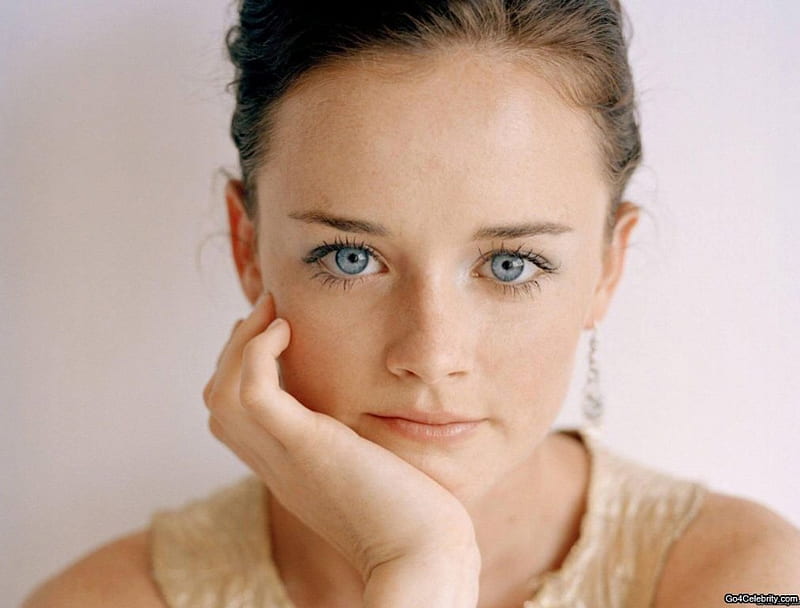 Alexis Bledel, cute, pretty blue eyes, female, actress, nice face, HD wallpaper