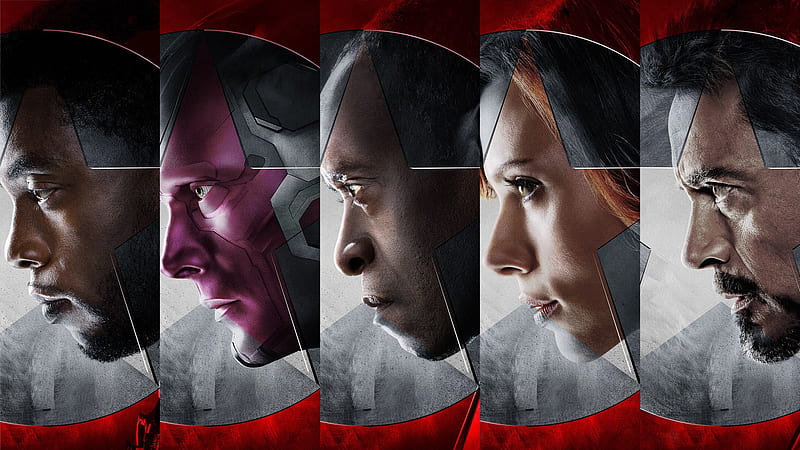 Captain America Civil War Marvel, marvel, movies, captain-america-civil-war, vision, scarlet-witch, iron-man, HD wallpaper