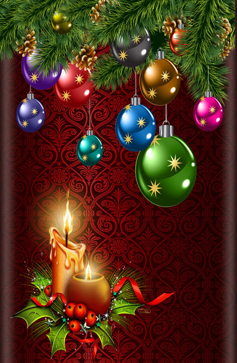 Christmas, holiday, red, HD phone wallpaper