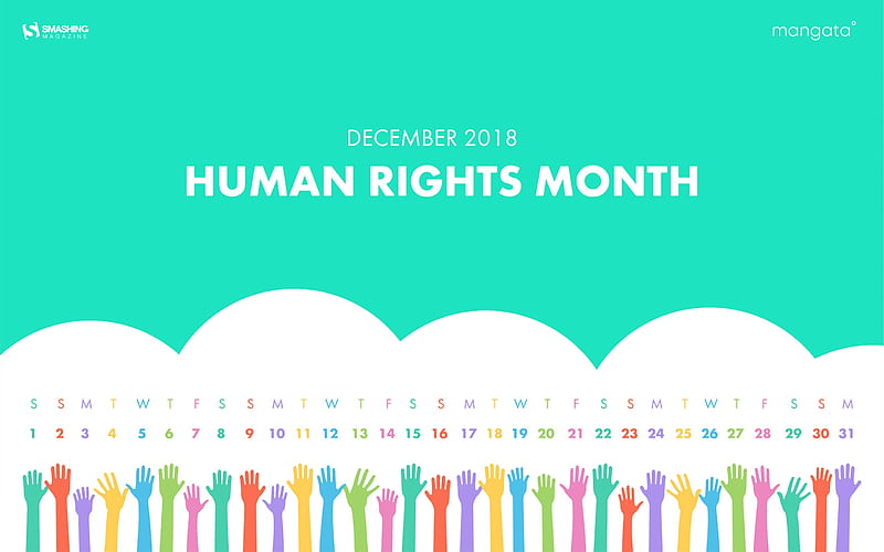 Human Rights Month December 2018 Calendars, HD wallpaper