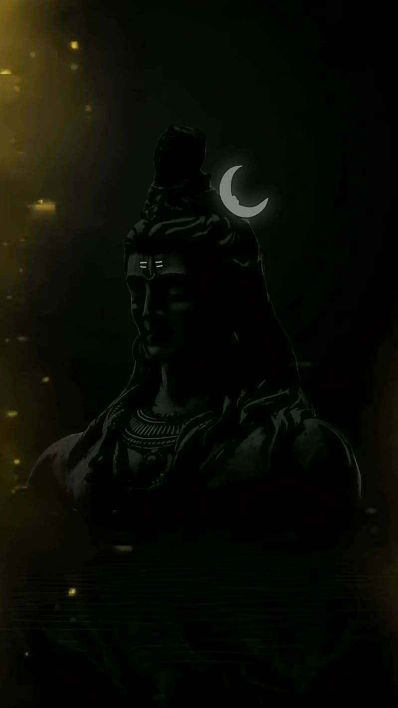 New Bholenath, Dark Background, lord shiva, hindu god, bhakti, HD phone wallpaper