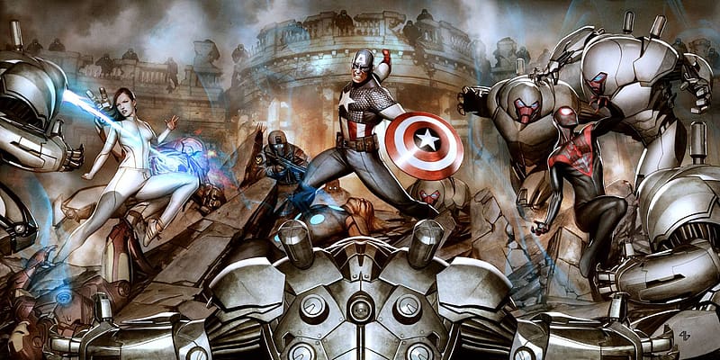 Spider Man, Captain America, Comics, Ultimates, HD wallpaper | Peakpx