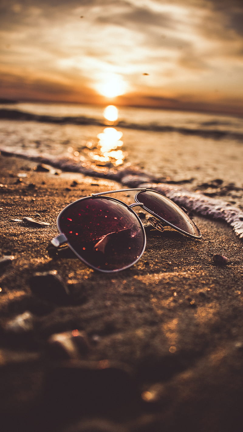 Cozy Summer, beach, glasses, ocean, graphy, products, sky, warm, HD phone wallpaper