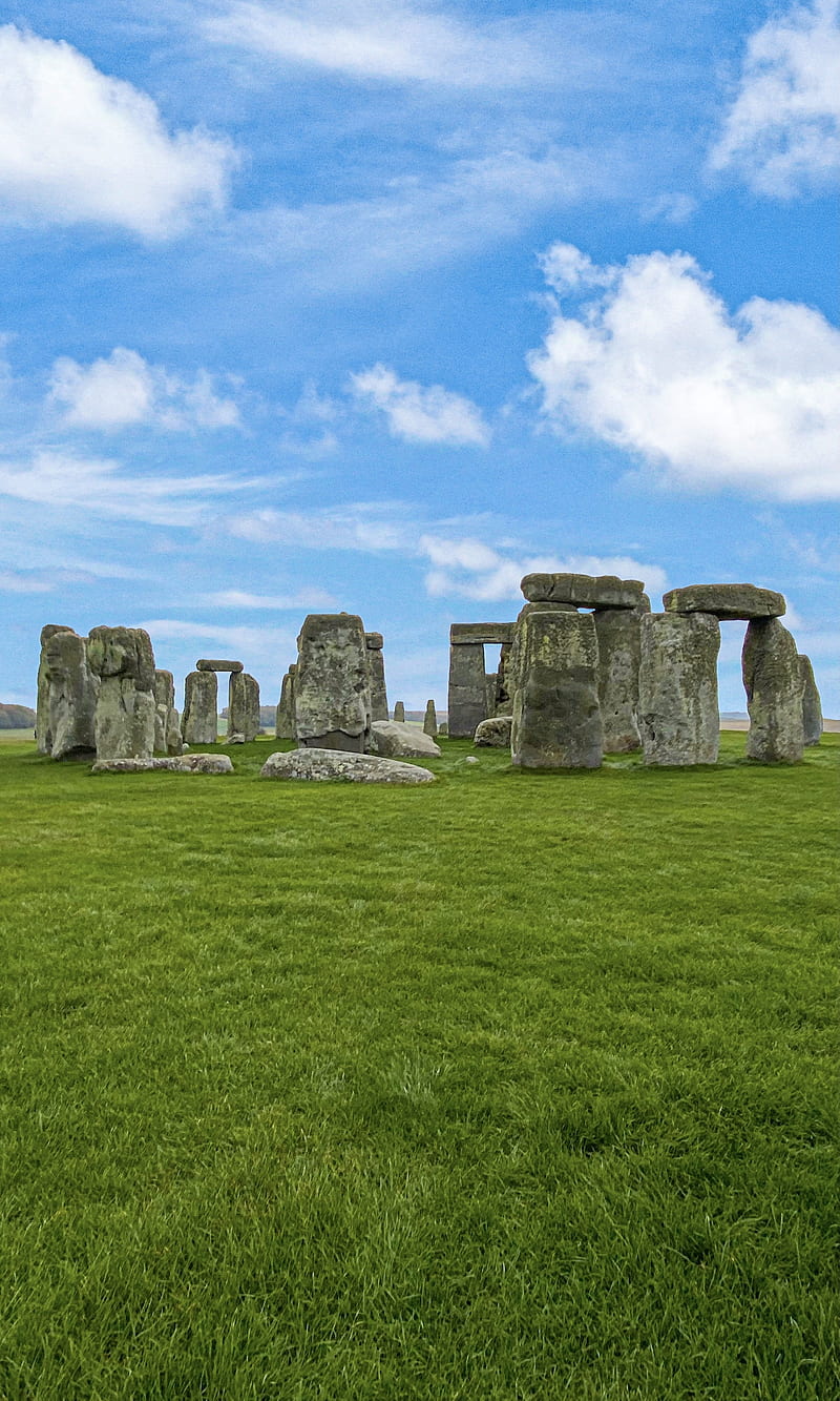 Stonehenge Uk, , grass, green, landscape, reserve, rocks, salisbury, stonehenge, unesco, HD phone wallpaper