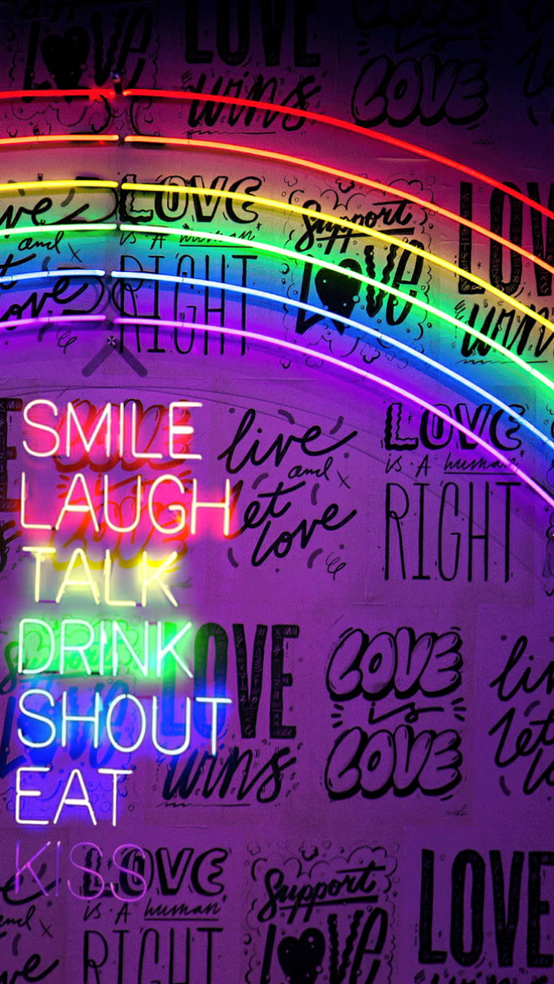 Neon rainbow lights, aesthetic lights, neon lights, rainbows, HD phone  wallpaper | Peakpx