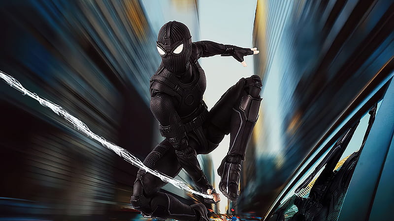 Spiderman Black Suit 2020, spiderman, superheroes, artwork, artist, HD wallpaper