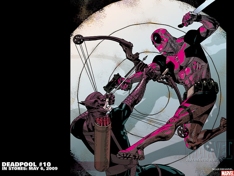 Deadpool vs Hawkeye, wade wilson, marvel, deadpool, bullseye, mercenary, HD wallpaper
