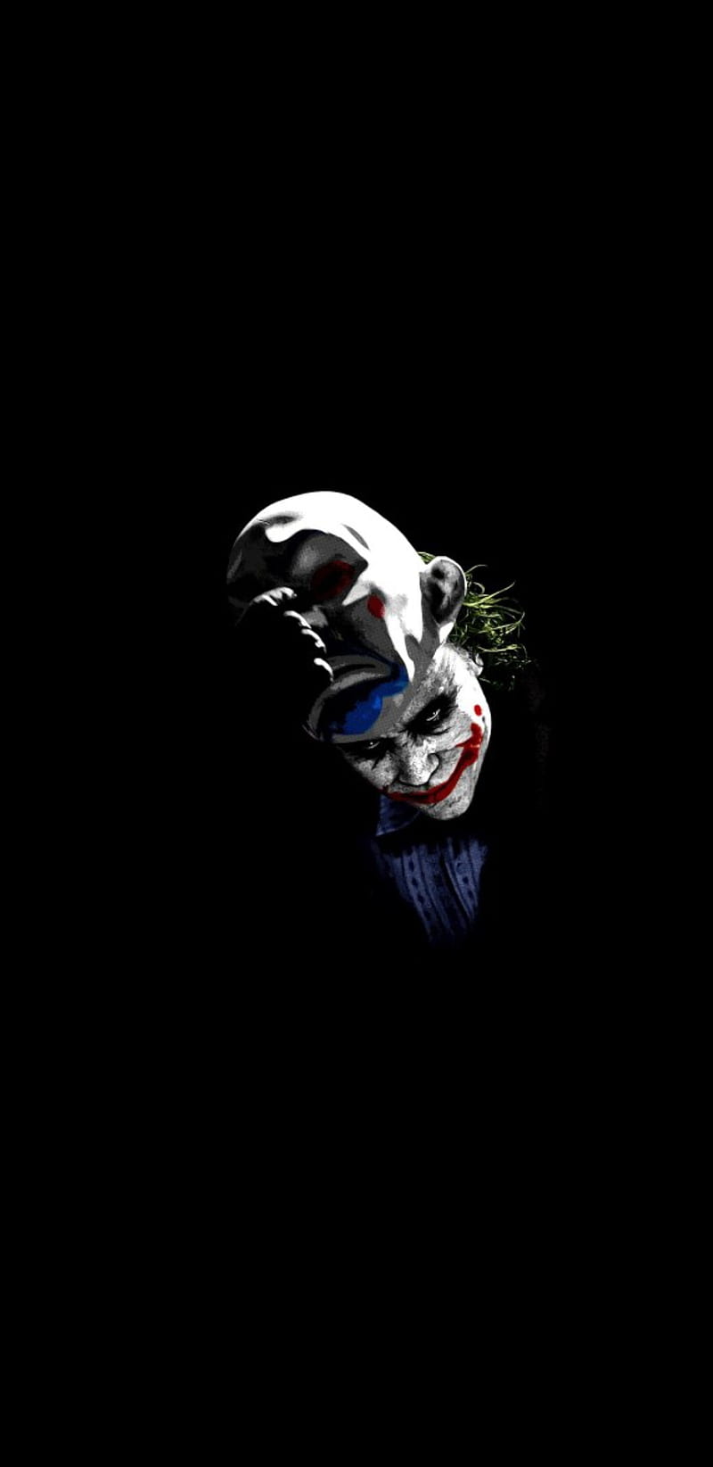 Joker bad, batman, black, blue, green, movie, red, white, HD phone ...